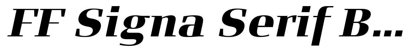 FF Signa Serif Black Italic